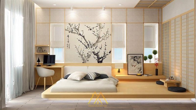 Mẫu thiết kế nội thất phòng ngủ Minimalist chuẩn Nhật