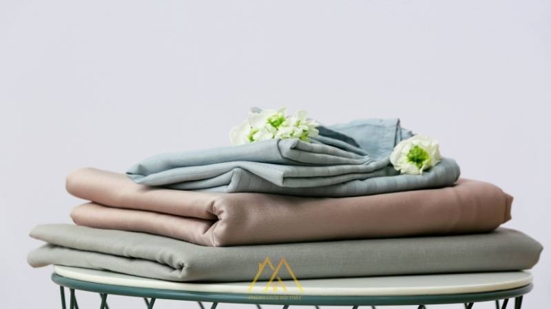 Chất liệu cotton, lụa là những chất liệu phổ biến dùng làm drap trải giường