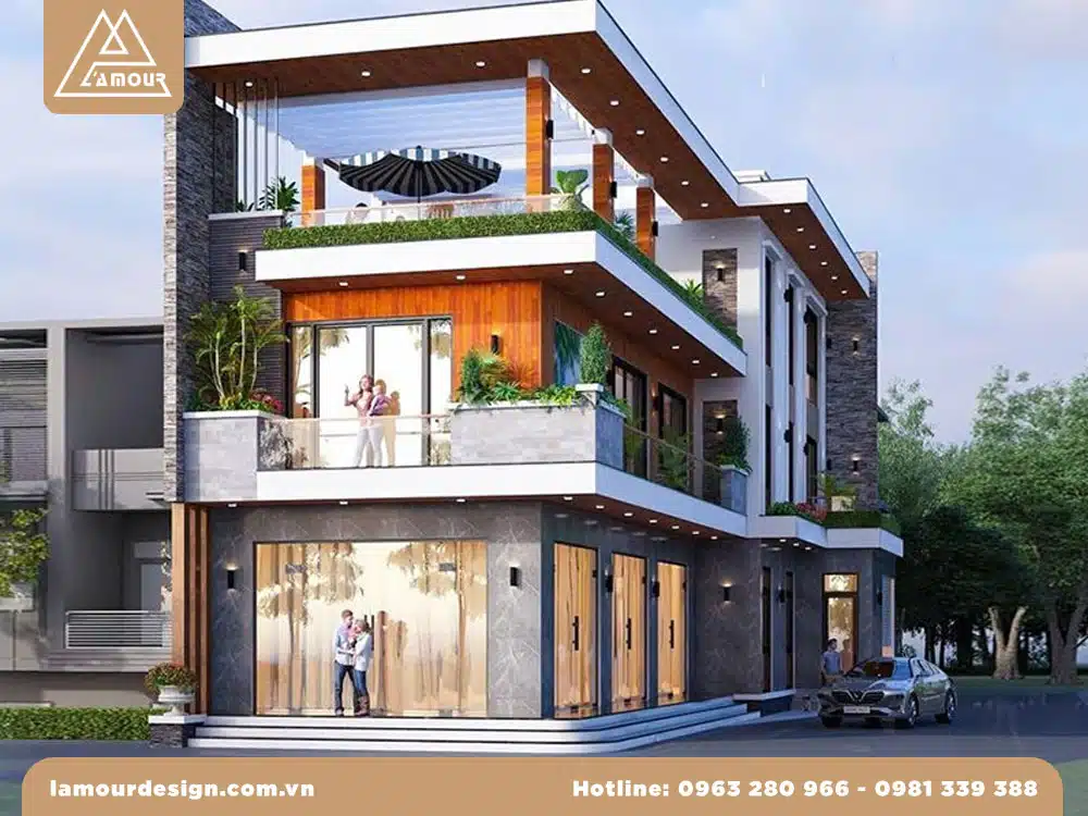 Tham khảo L’amour Design mẫu nhà phố mặt tiền 10 - 15m kết hợp kinh doanh 4 image 1